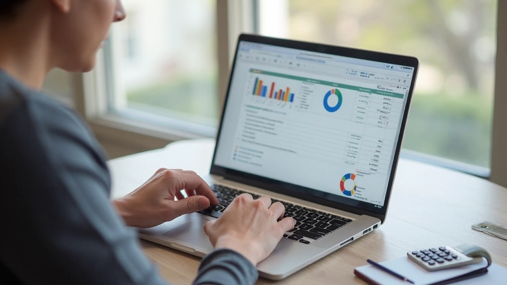 Georganiseerde werkplek met notitieboekje, pen en financiële documenten